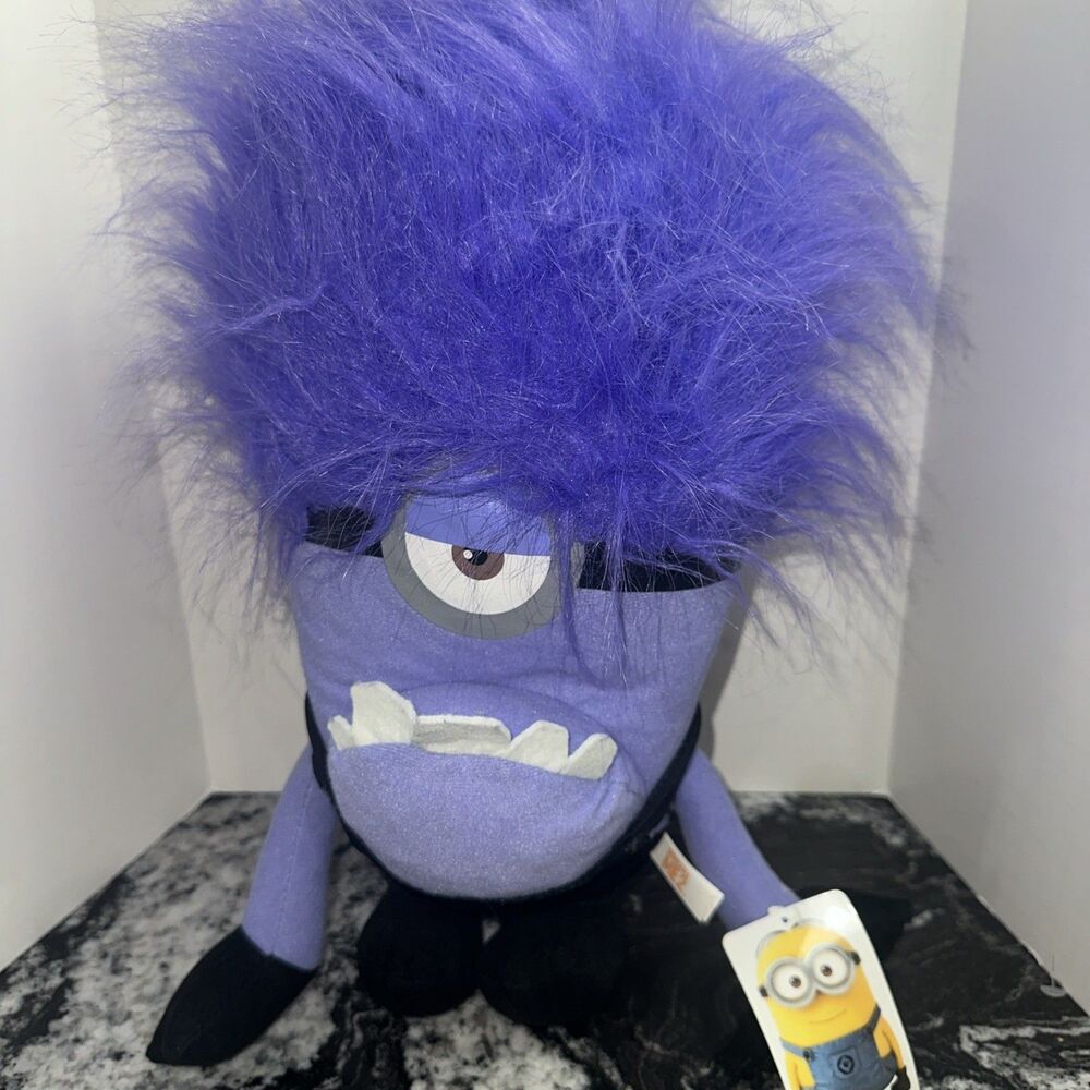 Despicable Me 2 Evil Minion Plush 15" Purple Cyclops 2013 Nwt Toy Factory